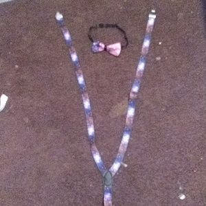 Suspenders in a bow tie